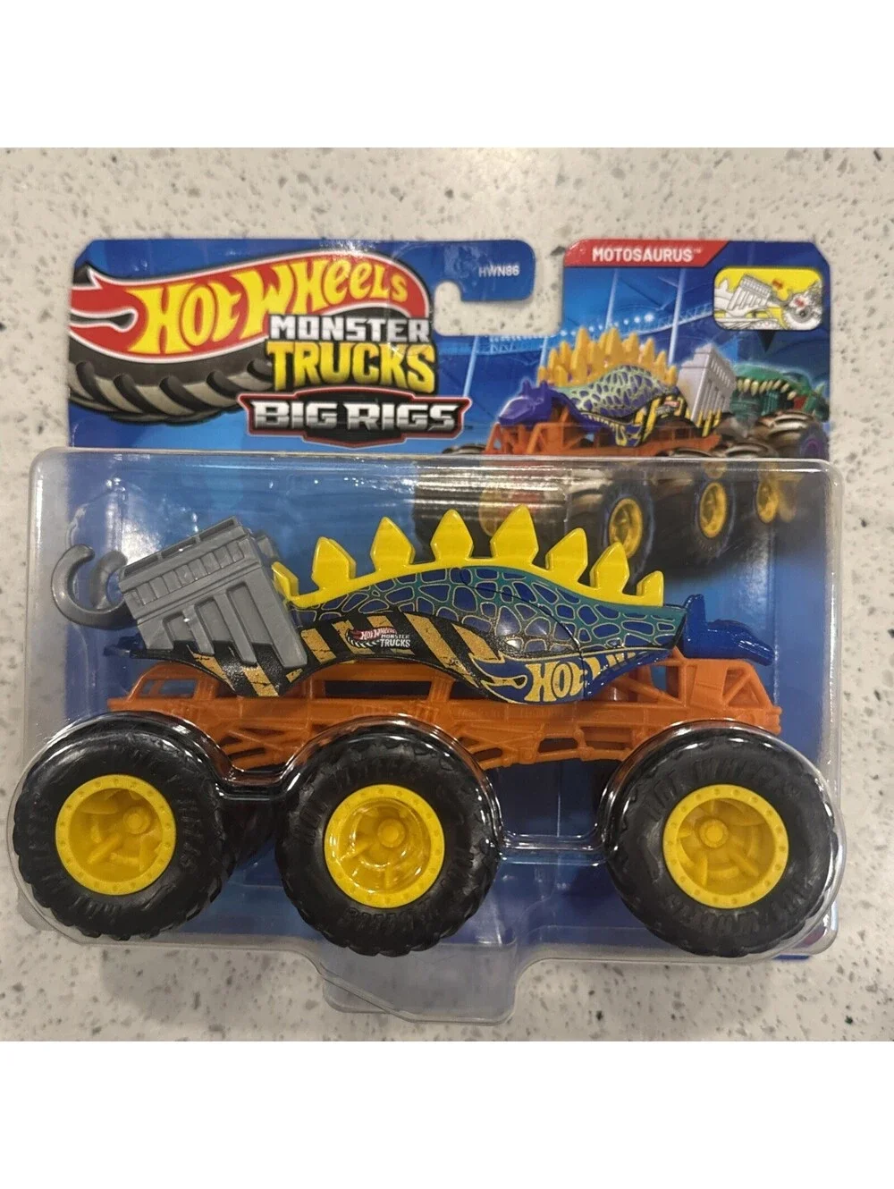 2025 Hot Wheels Big Rigs Motosaurus six wheel Monster Truck New Design